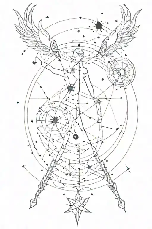 cancer constellation sign tattoo+CAPRICORN+sagittarius tattoo design idea
