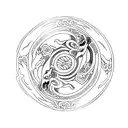 Yin and Yang dragon tattoo design idea