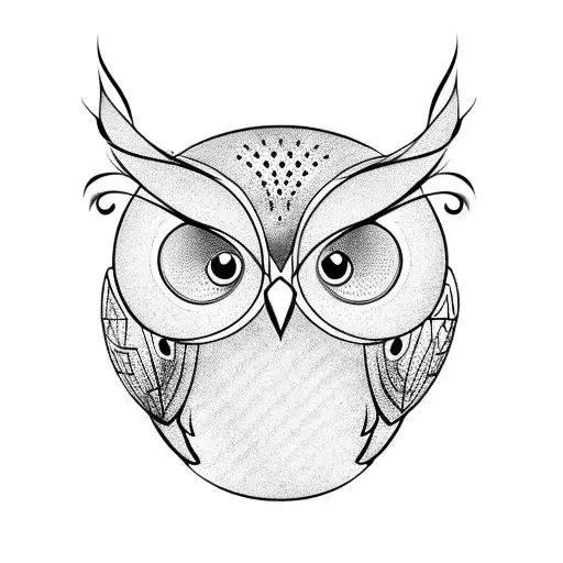 owl holding small cooking pot and colander tattoo design idea