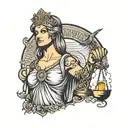 lady Justice and glock 17 tattoo design idea