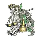 lady Justice and glock 17 tattoo design idea