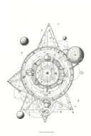 Science and space tattoo design idea