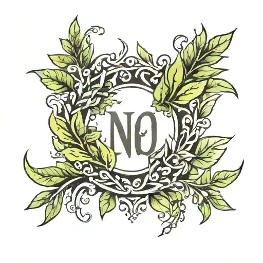 laurel wreath surrounding tattoo design idea