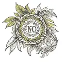 laurel wreath surrounding tattoo design idea