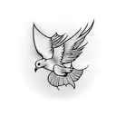 dove flying tattoo design idea