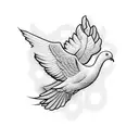 dove flying tattoo design idea