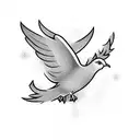 dove flying tattoo design idea
