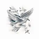 dove flying tattoo design idea