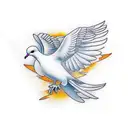 dove flying tattoo design idea
