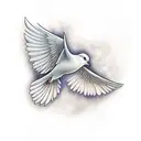 dove flying tattoo design idea