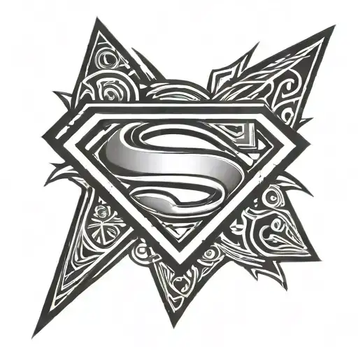 Superman symbol tattoo design idea