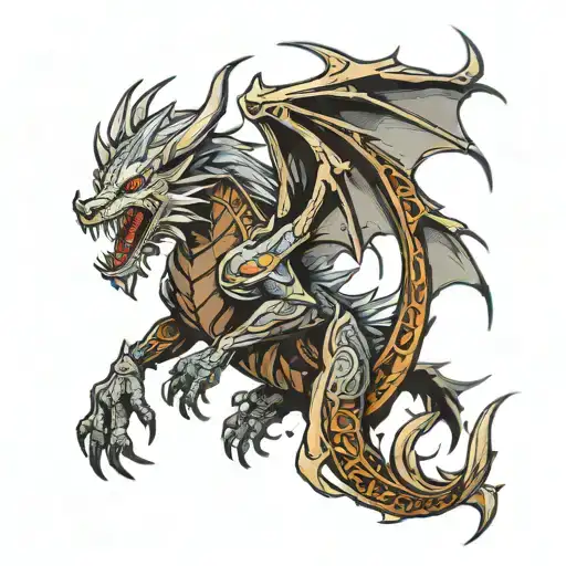 witcher dragon tattoo design idea