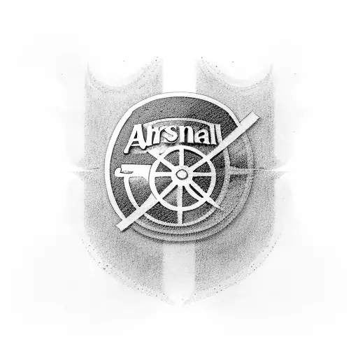 arsenal fc canon with COYG under ir tattoo design idea