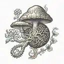 adhd serotonin psilocybin tattoo design idea