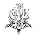 majin vegeta tattoo design idea