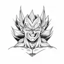 majin vegeta tattoo design idea