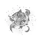  Pisces capricorn tattoo design idea