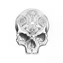 skull and jaw  tattoo design idea