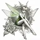 tinkerbell tattoo design idea