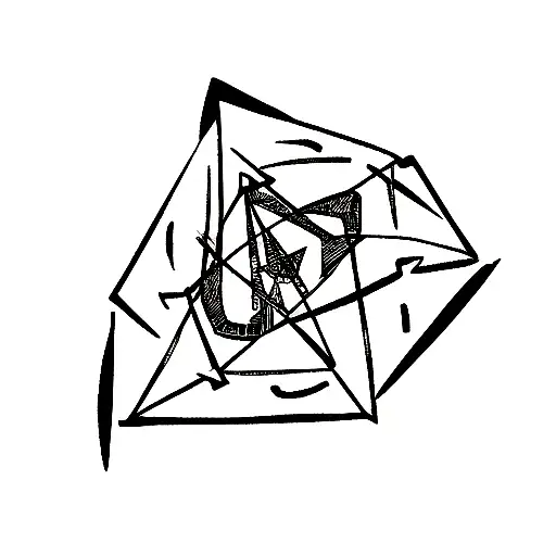 A minimalist tattoo relate to gemini illuminati tattoo design idea