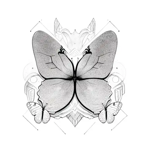 "in gods timing" with butterflies  tattoo design idea