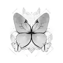 "in gods timing" with butterflies  tattoo design idea