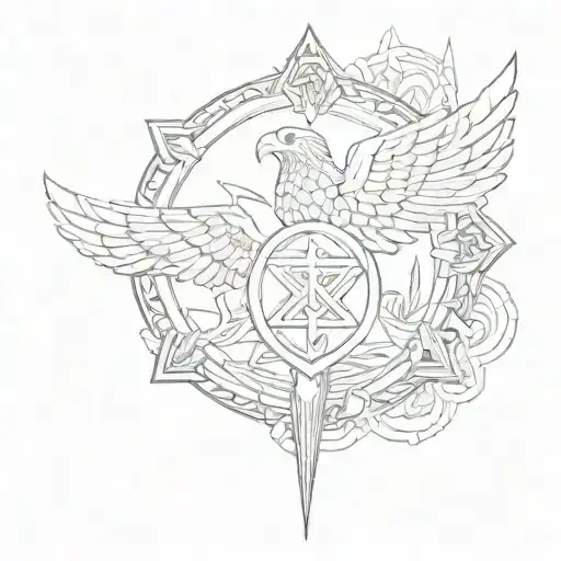 hapoel tel aviv symbol with shade inside tattoo design idea