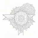 hapoel tel aviv symbol with shade inside tattoo design idea
