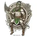 irish celtic warrior  tattoo design idea