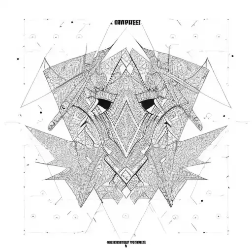 Camouflage Pattern: Choose a bold, geometric camouflage pattern with sharp angles and lines. Think of digital camouflage tattoo design idea