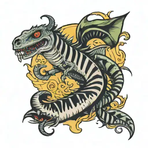 beetlejuice sandworm handbook tattoo design idea