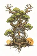 yggdrasil tree of life tattoo design idea