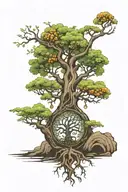 yggdrasil tree of life tattoo design idea