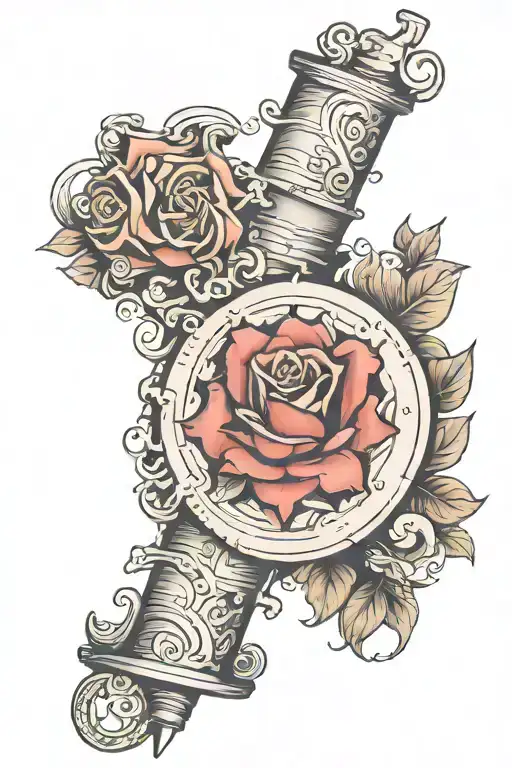 letter puzzle fether lighter love tattoo design idea