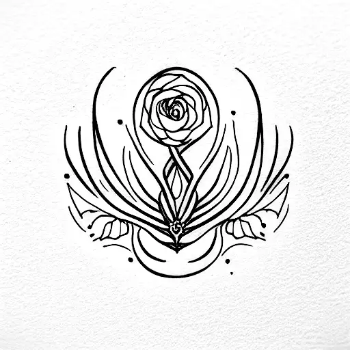ACOTAR Feyre spine tattoo with intertwined delicate florals tattoo design idea
