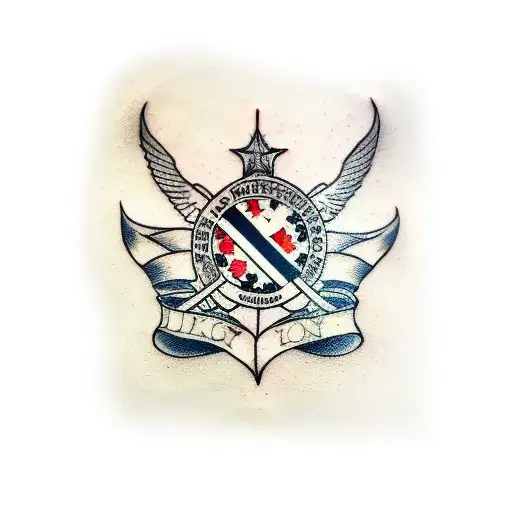 serenity prayer German font tattoo design idea