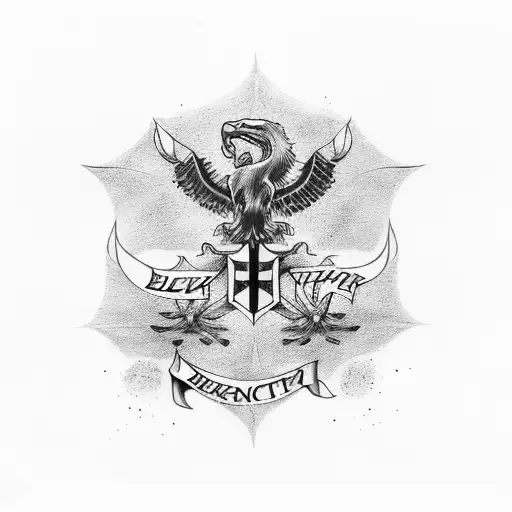 serenity prayer German font tattoo design idea