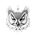 european eagle owl tattoo design idea