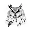 european eagle owl tattoo design idea