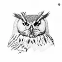 european eagle owl tattoo design idea