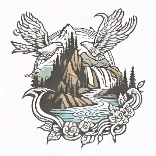 brooks falls Alaska  tattoo design idea