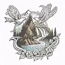 brooks falls Alaska  tattoo design idea