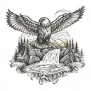 brooks falls Alaska  tattoo design idea