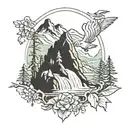 brooks falls Alaska  tattoo design idea