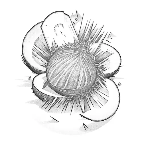 coconut with raybans tattoo design idea