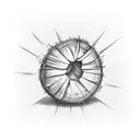 coconut with sunglasses tattoo design idea