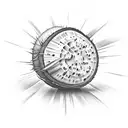 coconut with sunglasses tattoo design idea