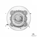 coconut with sunglasses tattoo design idea