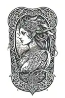 morrigan celtic goddess tattoo design idea