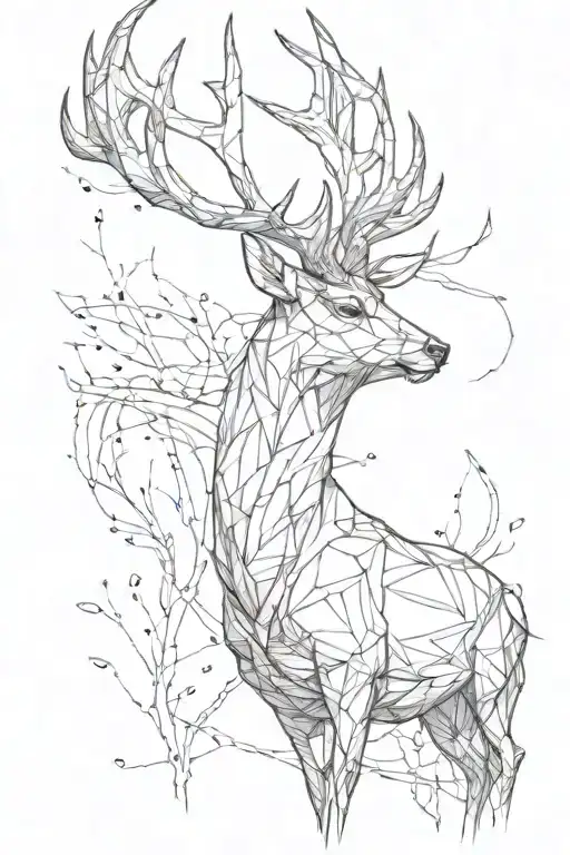deer tattoo design idea